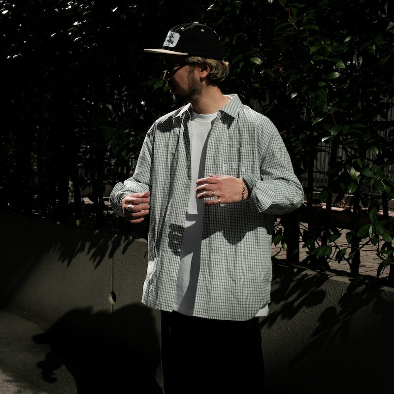 乐天商城 - EMPORIUM / ARC LOGO SHIRT CREAM CHECK 24SS 送料無料