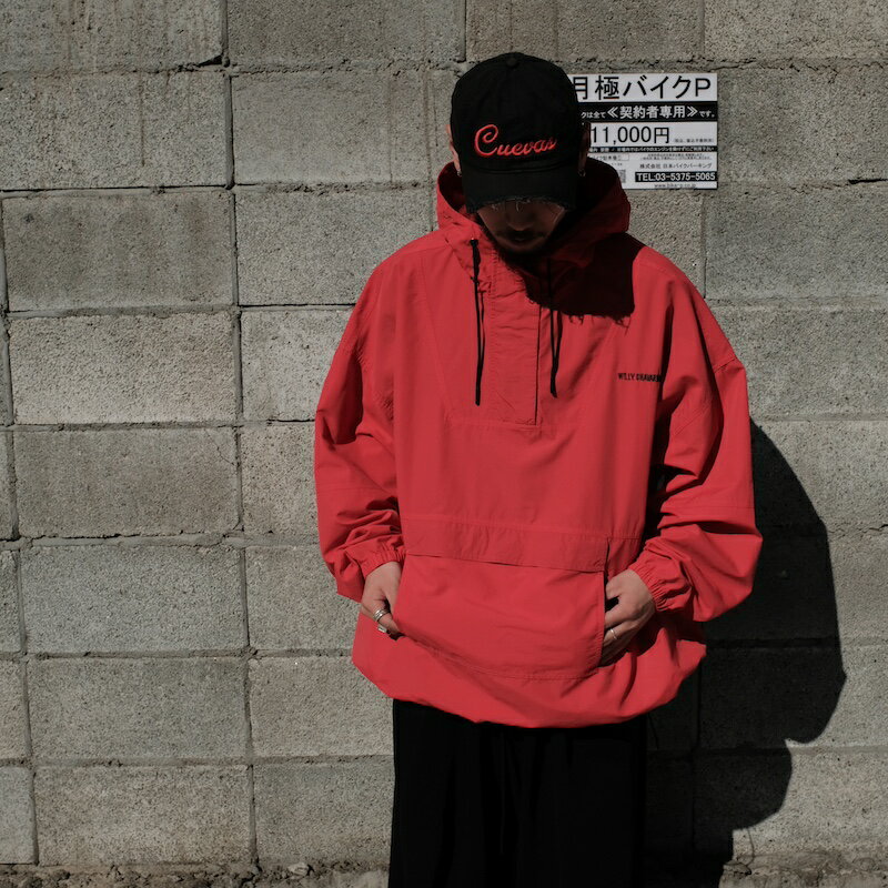 WILLY CHAVARRIA / BIG WILLY PONCHO ROSE RED 24SS 送料無料当店通常価格：49 500円 税込 