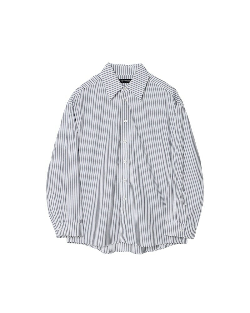 TENDER PERSON / STRIPE DRESS SHIRT BLACK STRIPE 26SS