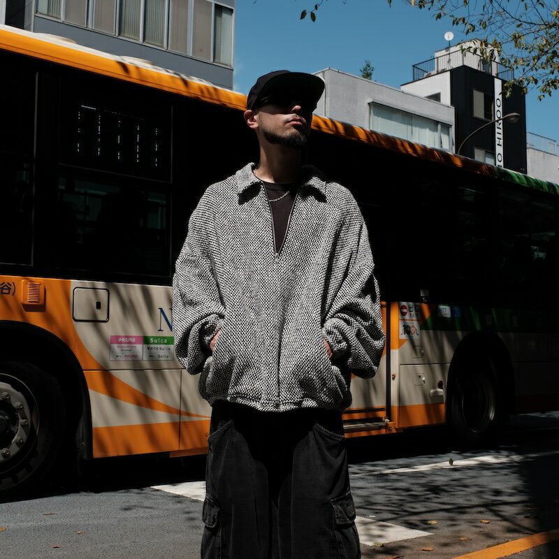 乐天商城 - 【倉庫在庫】INTODUSK / ECHO HALF ZIP WHITE PLAID 24AW FW 送料無料