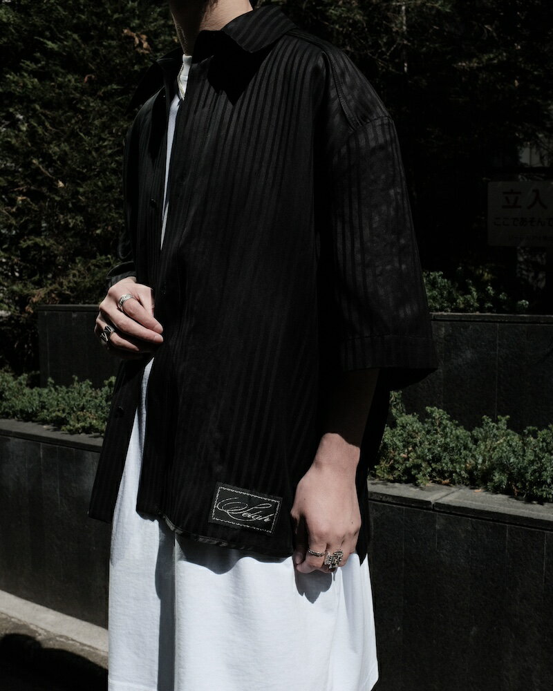 乐天商城 - 1313 SELAH / MALO SHORTSLEEVE SHIRT BLACK “TONAL PINSTRIPE” 26SS