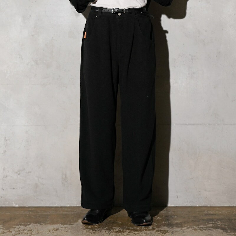 THE MAGUEY / 5POCKET FLEECE PANTS BLACK 25AW 新作 送料無料