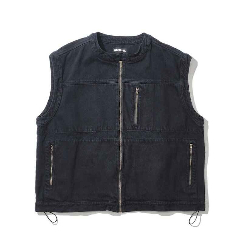 INTODUSK / EXAGGERATED VEST WASHED MIDNIGHT NAVY ORGANIC 25SS 送料無料