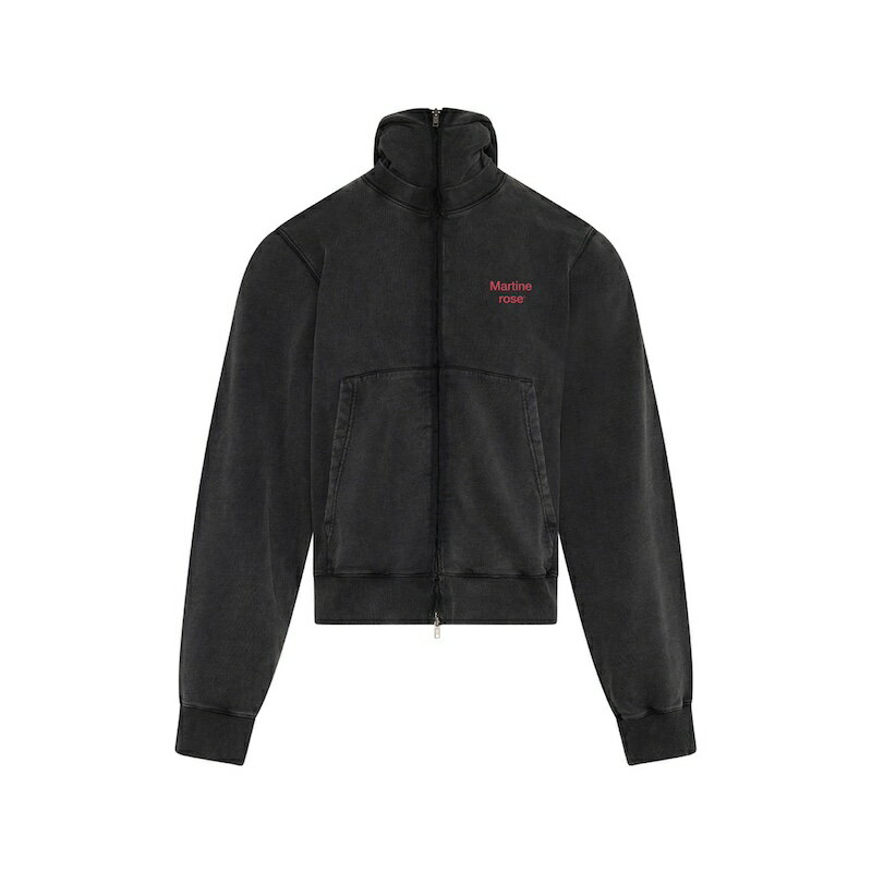 乐天商城 - Martine Rose / HOODED ZIP CREW BLACK WASHED 26SS