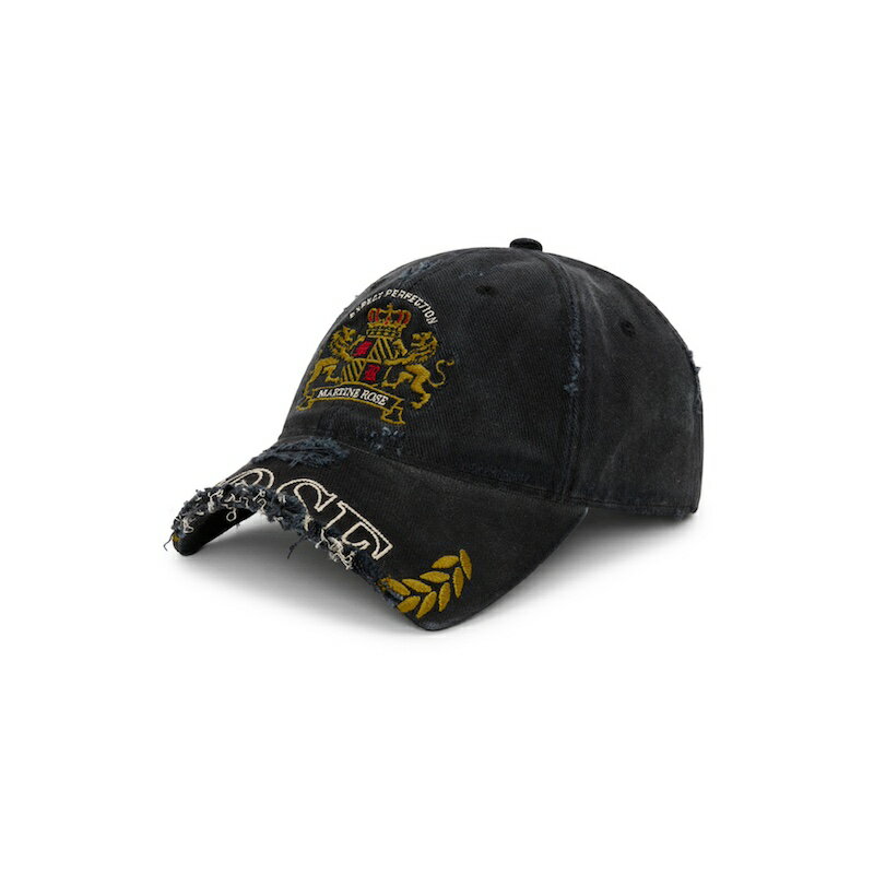 乐天商城 - Martine Rose / CUT PEAK CAP BLACK WASHED 26SS