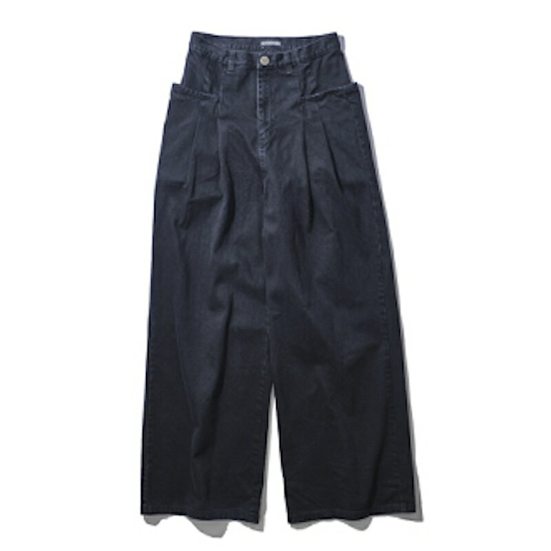 INTODUSK / OVER LAPPING PANTS SOLID BLACK 25AW 25AW 送料無料