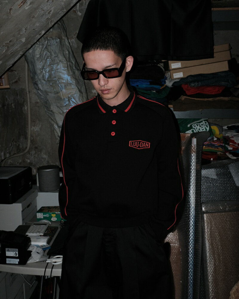 LU'U DAN / PIT STOP POLO BLACK RED 26SS