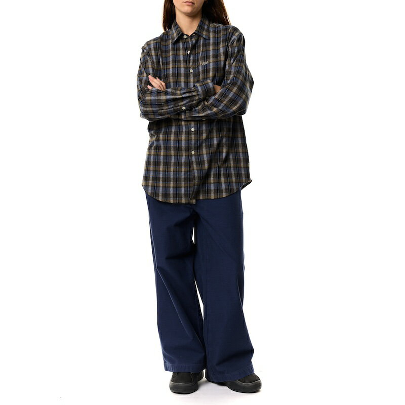 ERL / UNISEX GREY CHECK SHIRT WOVEN GREY CHECK 26ss