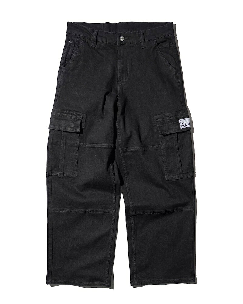 PRO CLUB / Baggy Fit Denim Cargo Pant