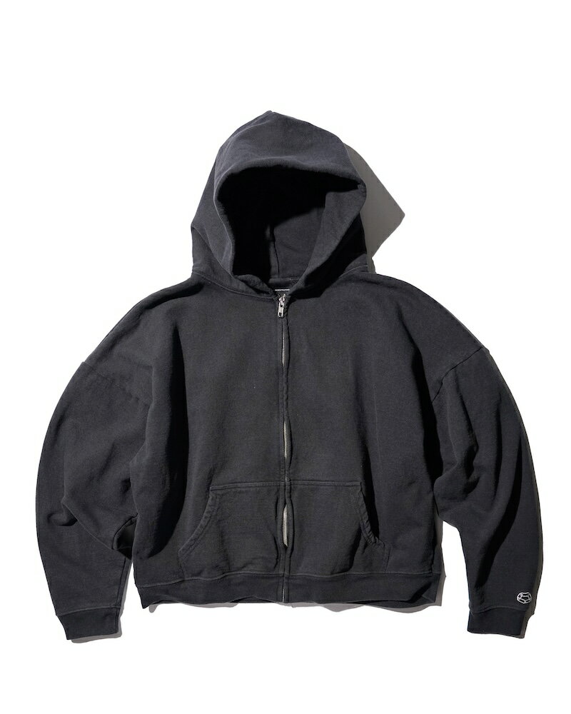 乐天商城 - CCTB ORIGINAL / CROP ZIP HOODIE WASHED BLACK 26SS