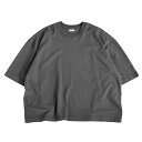 WILLY CHAVARRIA ウィリーチャバリア / SS MACHO BUFFALO TEE Tシャツ 半袖 バッファロー 無地 ビックシルエット ゆったり CHARCOAL チャコール MENS メンズ 送料無料　当店通常価格：25,300円(税込)