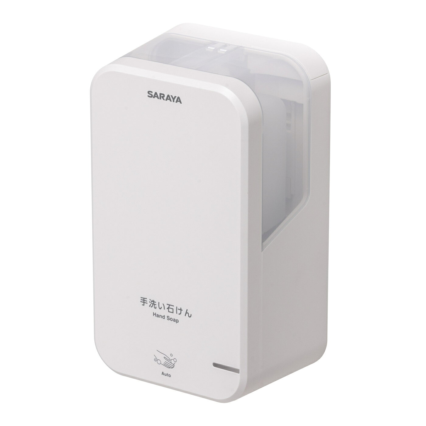 商品名SARAYA ノータッチ式ディスペンサー UD-600S-W ハンドソープ 石けん 泡状 / 液状製品型番42194製造販売元サラヤ株式会社サイズ139×99×237mm内容量600mlJAN4987696421943本体のみ本体の側のみ。容器や薬液は別途用意が必要です備考薬液は別売りです注意事項商品性質及び衛生上、お客様都合による返品は一切お受け出来ません▼ 同梱について ▼単品配送です同梱不可 (単品配送品は他商品との同梱ができません) ▼ 代金引換 ▼代金引換決済で購入できます▼ 時間帯指定 ▼可(配達の都合上、希望通りに添えない場合があります)▼ この商品の返品について ▼・こちらの商品は【返品不可】な商品です。出荷後お客様のご都合による返品はお受けできません ・化学製品、取寄せ商品、受注生産商品は性質上、お受けできません ・返品についてはお客様サポート「返品・交換・保証について」をご確認頂き、ご注文にお進みください▼ 出荷・配達について ▼ ・業務用の出荷便の為、日曜・祝日配達はお受けできない事があります ・大型商品や大量個口の場合、業務用配送便でのお届けとなり、マンション上階やビル施設内への配達ができず、軒先渡し・車上渡しとなる場合がございます。その場合は受取人様にてお荷物のお受け取りおよび移動をお願い致します。 ・同時に注文する商品によっては、別々の配達便になる場合があります ・環境を配慮し、出荷時の梱包は簡易もしくは無包装となります 【ハンドソープ・石けん用】 シンプルデザインでさまざまなシーンに対応するノータッチ式ディスペンサー。・泡状石けん液吐出量=約0.8mL/回・石けん液吐出量=約1mL/回※アルカリ乾電池単2型4本使用、電池・使用液ボトルは別売りです。