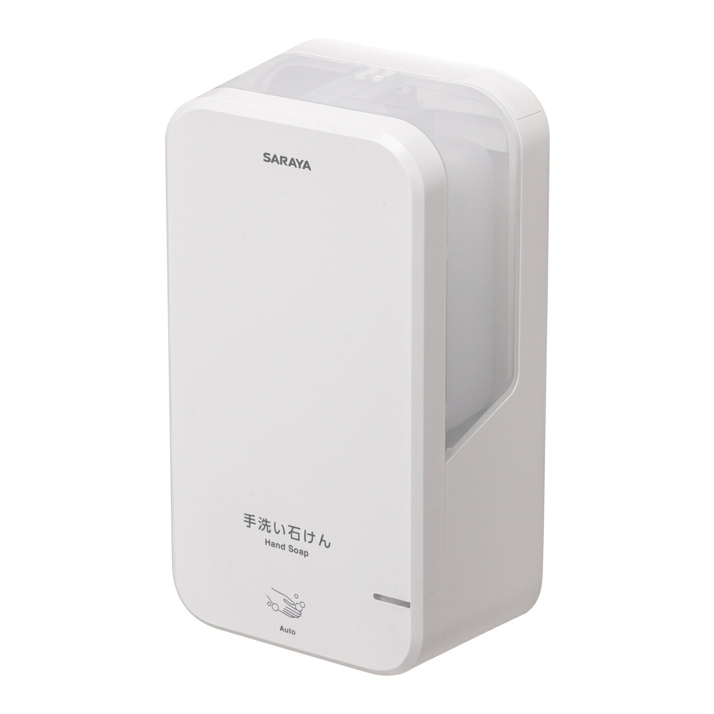 商品名SARAYA ノータッチ式ディスペンサー UD-1200S-W ハンドソープ 石けん 泡状 / 液状製品型番42190製造販売元サラヤ株式会社サイズ162×106×290mm内容量1200mlJAN4987696421905本体のみ本体の側のみ。容器や薬液は別途用意が必要です備考薬液は別売りです注意事項商品性質及び衛生上、お客様都合による返品は一切お受け出来ません▼ 同梱について ▼単品配送です同梱不可 (単品配送品は他商品との同梱ができません) ▼ 代金引換 ▼代金引換決済で購入できます▼ 時間帯指定 ▼可(配達の都合上、希望通りに添えない場合があります)▼ この商品の返品について ▼・こちらの商品は【返品不可】な商品です。出荷後お客様のご都合による返品はお受けできません ・化学製品、取寄せ商品、受注生産商品は性質上、お受けできません ・返品についてはお客様サポート「返品・交換・保証について」をご確認頂き、ご注文にお進みください▼ 出荷・配達について ▼ ・業務用の出荷便の為、日曜・祝日配達はお受けできない事があります ・大型商品や大量個口の場合、業務用配送便でのお届けとなり、マンション上階やビル施設内への配達ができず、軒先渡し・車上渡しとなる場合がございます。その場合は受取人様にてお荷物のお受け取りおよび移動をお願い致します。 ・同時に注文する商品によっては、別々の配達便になる場合があります ・環境を配慮し、出荷時の梱包は簡易もしくは無包装となります 【ハンドソープ・石けん用】 大容量ボトルで補充頻度を削減。乾電池式なので、さまざまなところで手指衛生。・泡状石けん液吐出量=約0.8mL/回・石けん液吐出量=約1mL/回※アルカリ乾電池単1型4本使用、電池・使用液ボトルは別売りです。