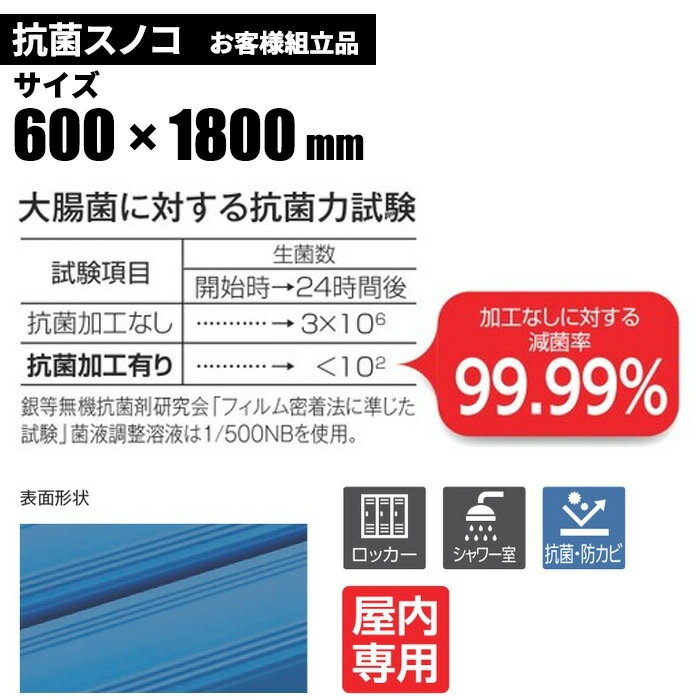 セール価格 テラモト 抗菌安全スノコ 各色 奥行600×幅1800×高さ48mm お客様組立品 [代引不可]
