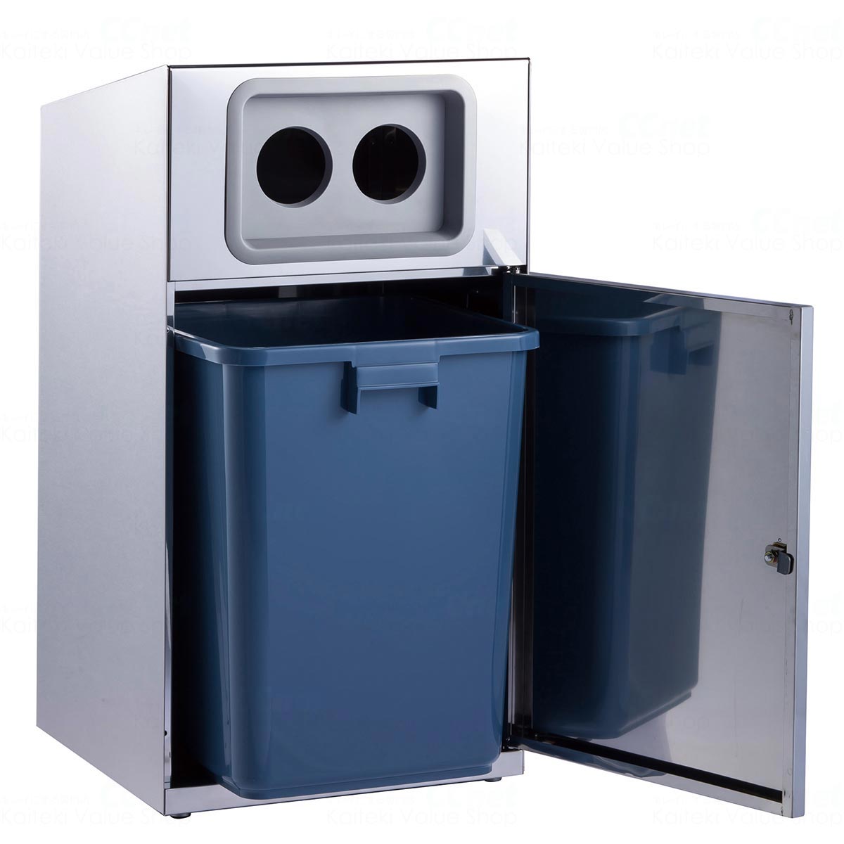 テラモト トラッシュボックス ステン あきびん用 67L ゴミ箱 屋外用 DS-189-117-0 [代引不可] [2]