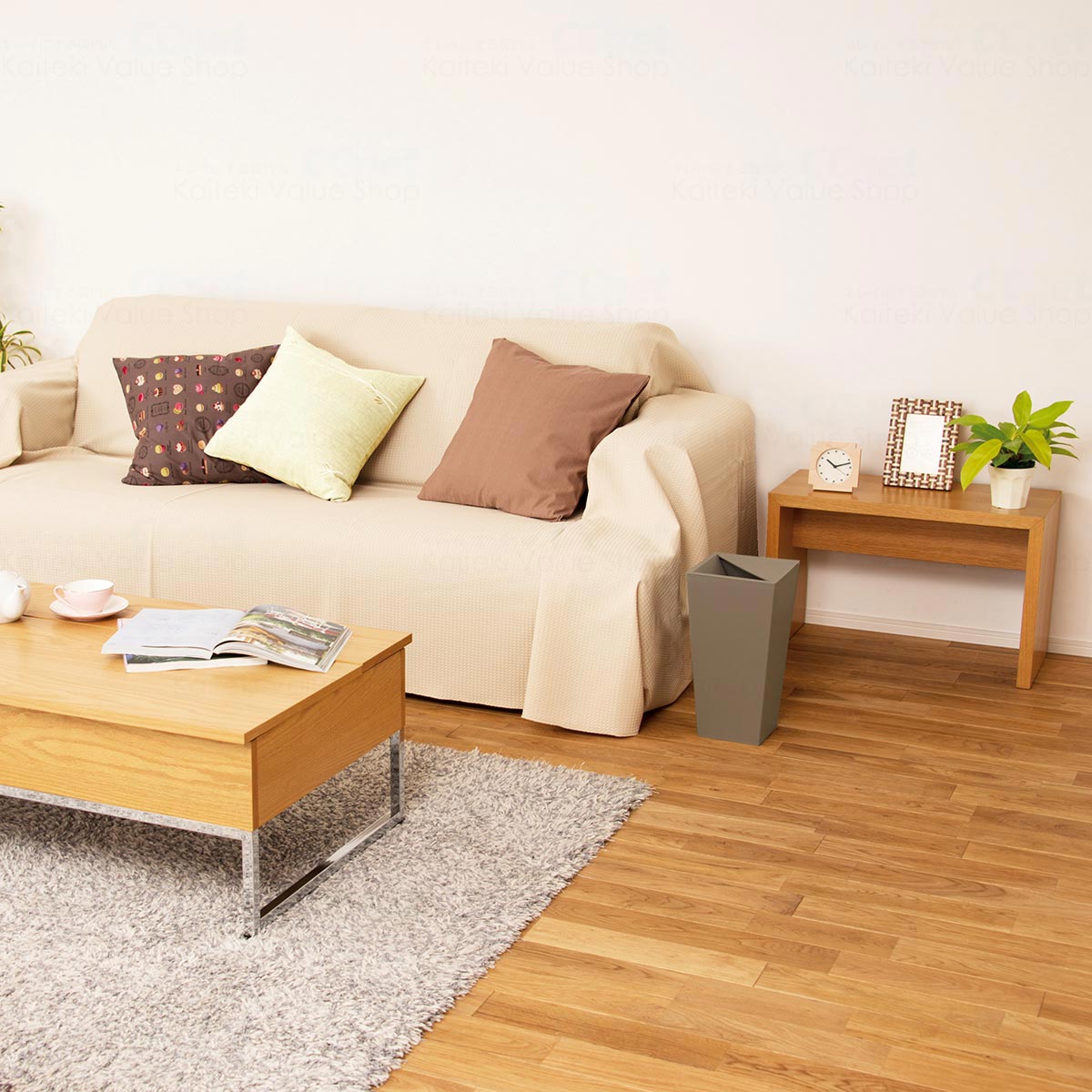 テラモト ユニード カクス S-36 ブラウン ゴミ箱 屋内用 DS-452-036-4 [2]