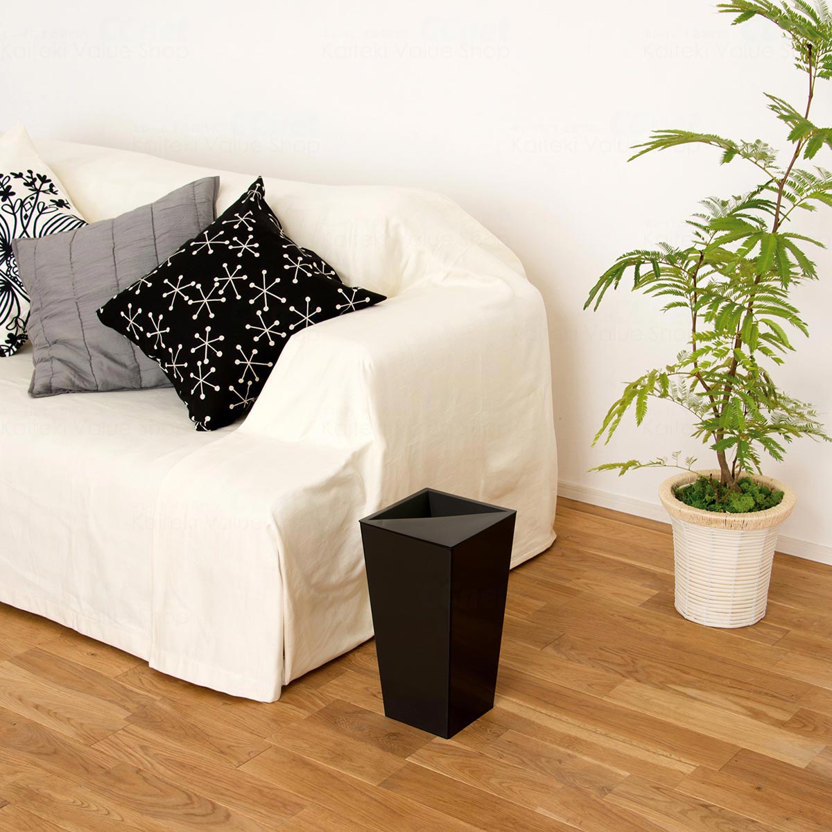 テラモト ユニード カクス S-36 ブラウン ゴミ箱 屋内用 DS-452-036-4 [3]