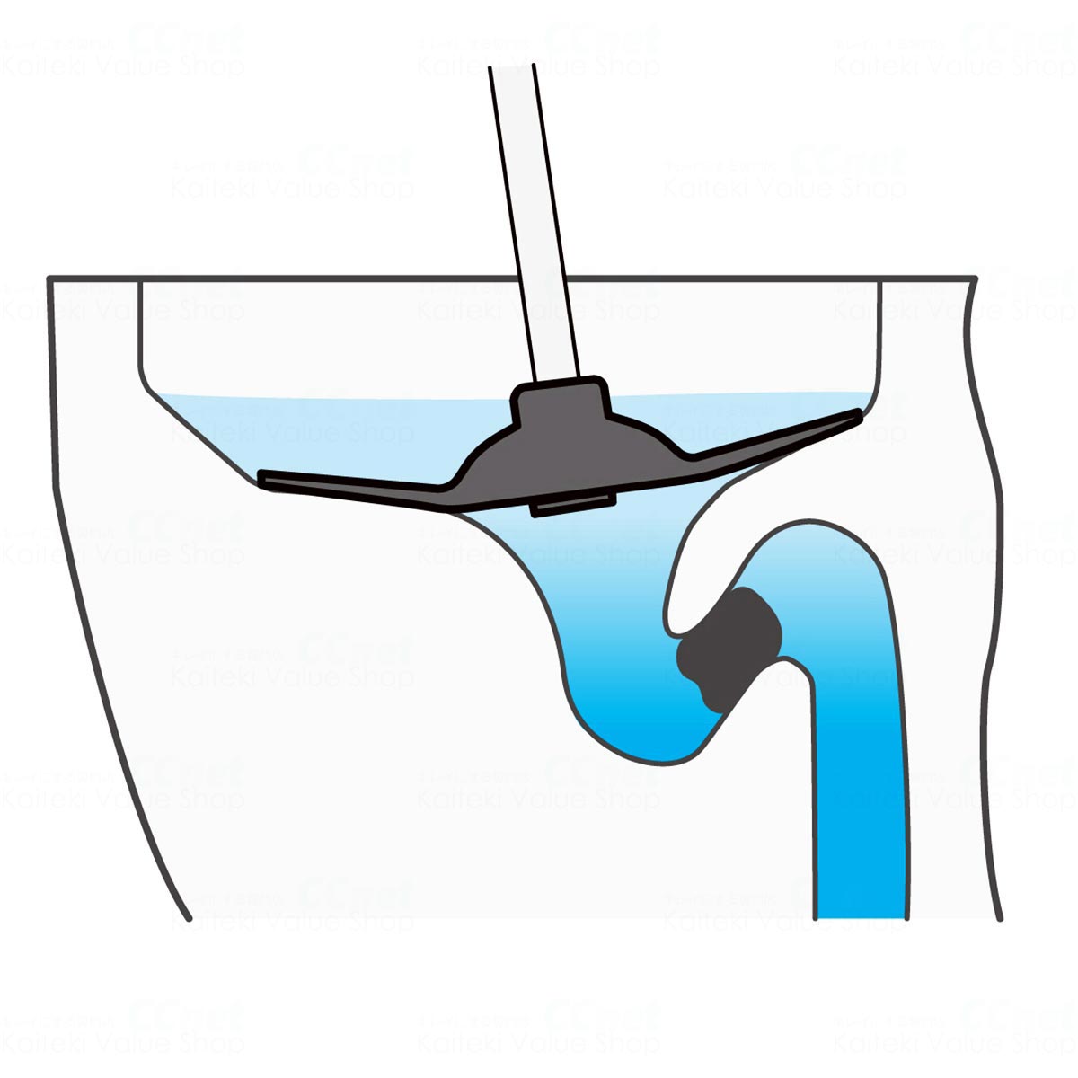 テラモト トイレのつまりとり FIT ワイド 節水便器対応 清掃用品 CL-421-070-0