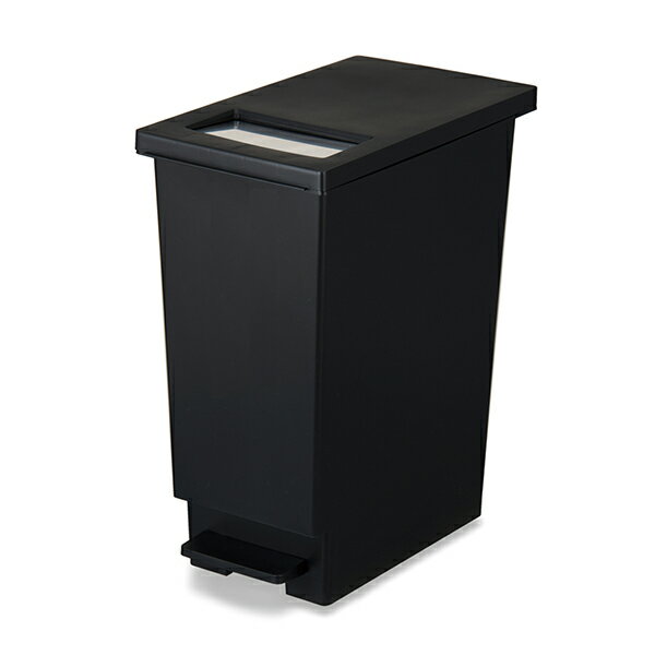 For Separated Refuse - テラモト ユニード プッシュ＆ペダル 45型 ブラック ゴミ箱(屋内用) DS-453-045-7 [代引不可]