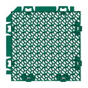 山崎産業 ブイステップマット13 本駒S G(緑) マット(風除室) F-126-HS-G