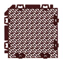 山崎産業 ブイステップマット13 本駒S BR(茶) マット(風除室) F-126-HS-BR