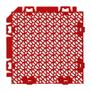 山崎産業 ブイステップマット13 本駒S R(赤) マット(風除室) F-126-HS-R