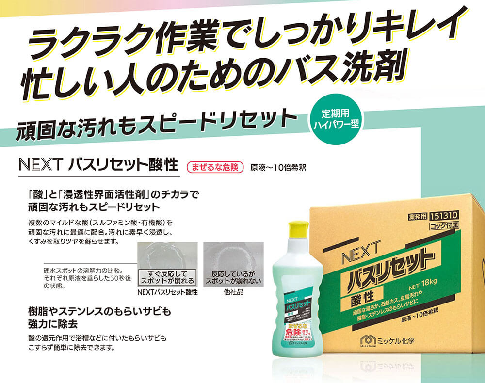 ミッケル化学 NEXTバスリセット 酸性 18...の紹介画像2