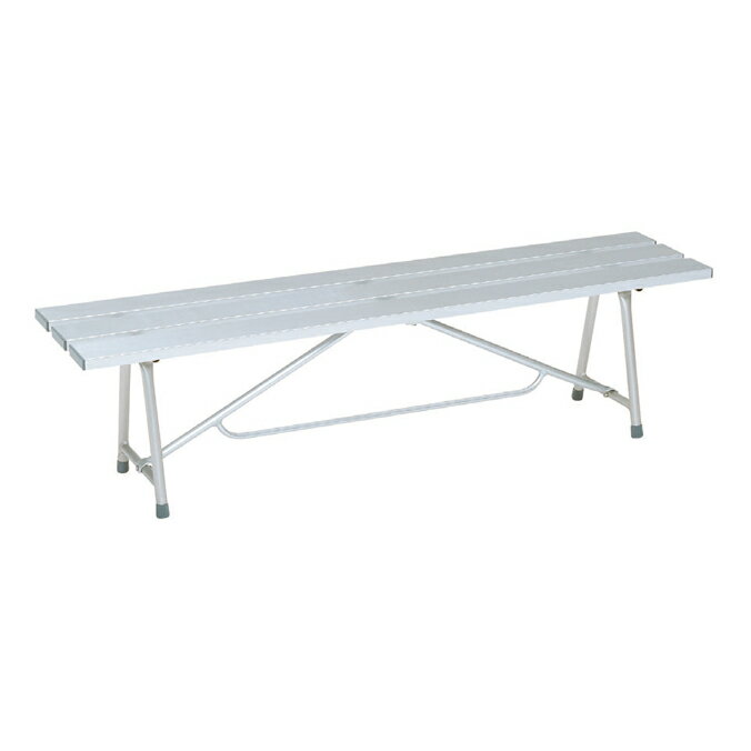 Benches - ベンチNSCF-1500（背なし） 屋外 屋内 アルミ製 テラモト BC-597-008-0 椅子 公園 スポーツ施設 ガーデン 学校 お庭 お客様組立品 【代引決済不可・個人様宅配送不可・法人様のみ】