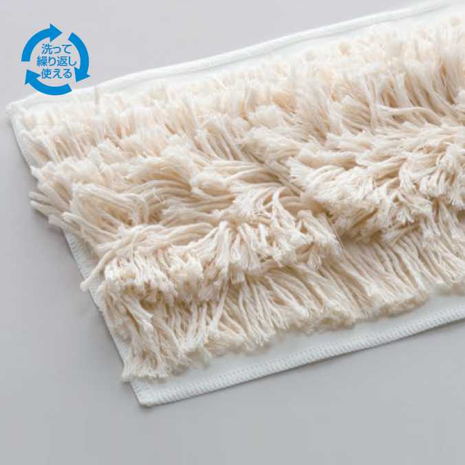 【モップ用ダスター】から拭き・水ぶき用 ライトモップ糸(モップサイズ45cm)(20枚入)(テラモト CL-352-145-0) 掃除 清掃用品(3)