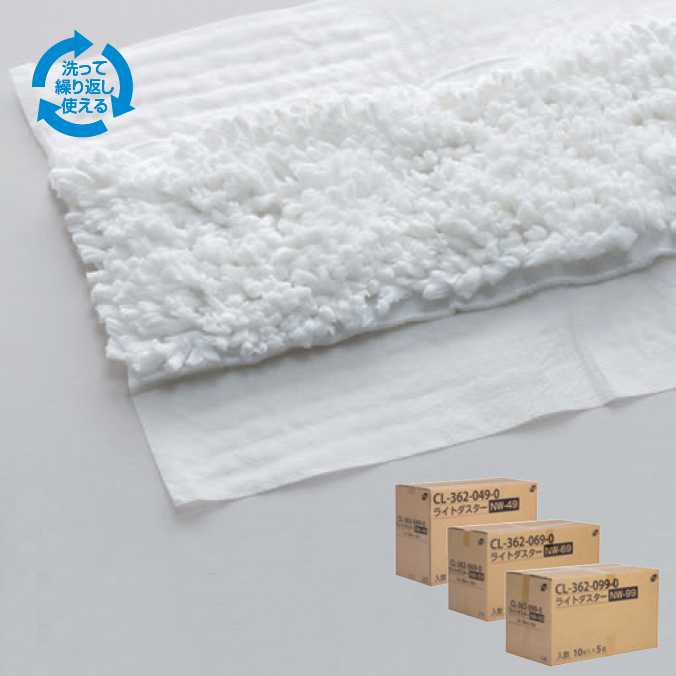 モップ用ダスター から拭き・吸水用 ライトダスターNW (モップサイズ45cm) (ケース販売100枚入) テラモ..