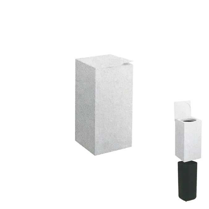 トイレ用ごみ箱 コーナーポット 1L(テラモト DS-240-010-8) (樹脂製 サニタリーボックス 激安)