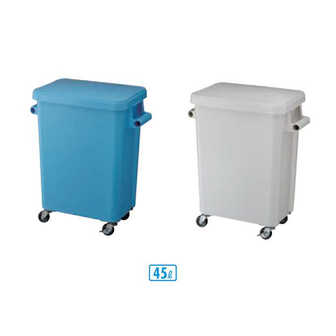 Rakuten - 厨房用キャスターペール 45L 排水栓付(テラモト DS-260-645)【代引決済不可】