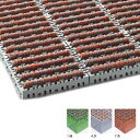 土砂落とし用玄関マット 屋外用 業務用 ジョイント式マット ナイロンブラッシュH-30【152×152mm】(テラモト MR-097-272)(学校 店舗 床 ...