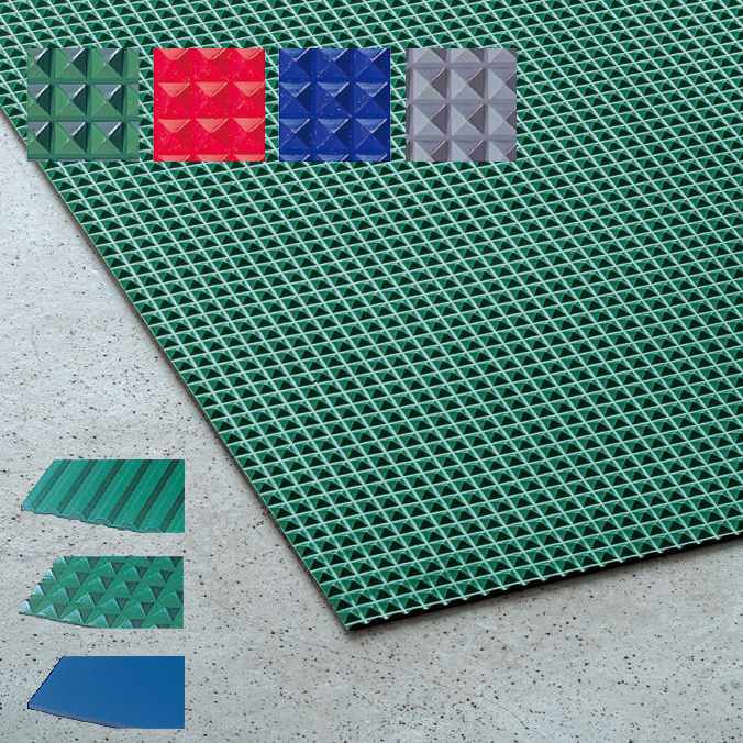 滑り止めマット すべり止めマット ビニール長マット(ピラミッド)【91cm×20m】(テラモト MR-141-156)【代引決済不可】(工場 作業場 通路 転倒防止 スリップ防止) 激安！