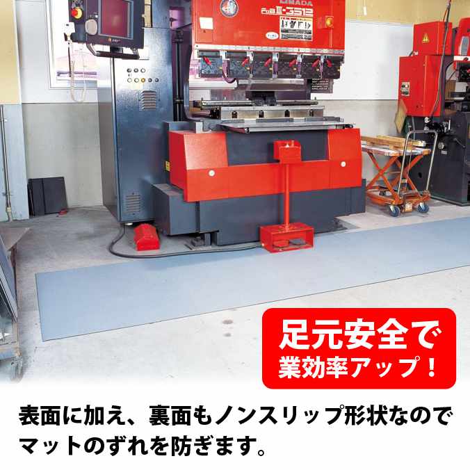 Rakuten - すべり止めマット ノンスリップランナー【1m巾×10m】 滑り止めマット 別注サイズ対応 (テラモト MR-153-110-0)(工場 機械 転倒防止 激安)(サイズオーダー対応商品)