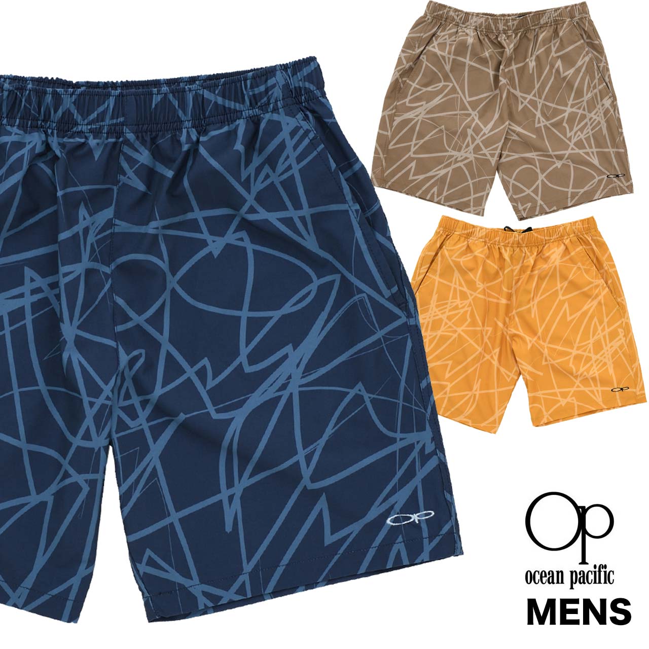 ocean pacific 軽量ストレッチハーフパンツ 水陸兼用 街パン メンズ サーフパンツ オーシャンパシフィック