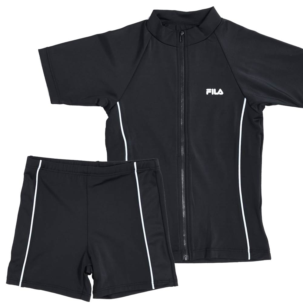 閉店セーノレ！FILA スクール水着 半袖ラッシュガードセット キッズ ジュニア 子供...
