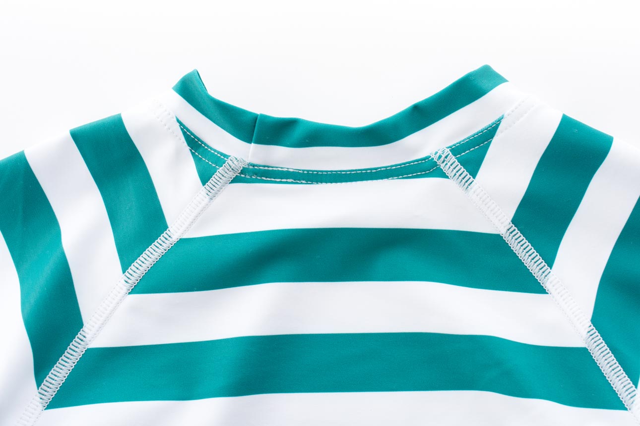 【Sandiaサンディア】子供水着男の子ラッシュガードセットグリーンボーダー