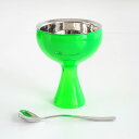 【廃盤品・希少】 アレッシィ アイスクリームカップ&スプーン ビッグラブ グリーン ALESSI BIG LOVE AMMI01S GR 食器 ハート型スプーン付き 送料無料