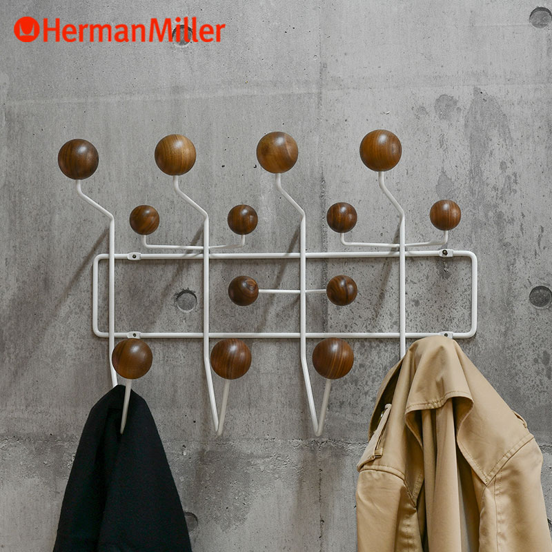   ハーマンミラー Herman Miller イームズ ハングイットオール Eames Hang It All ウォールナット ホワイトフレーム フックハンガー 