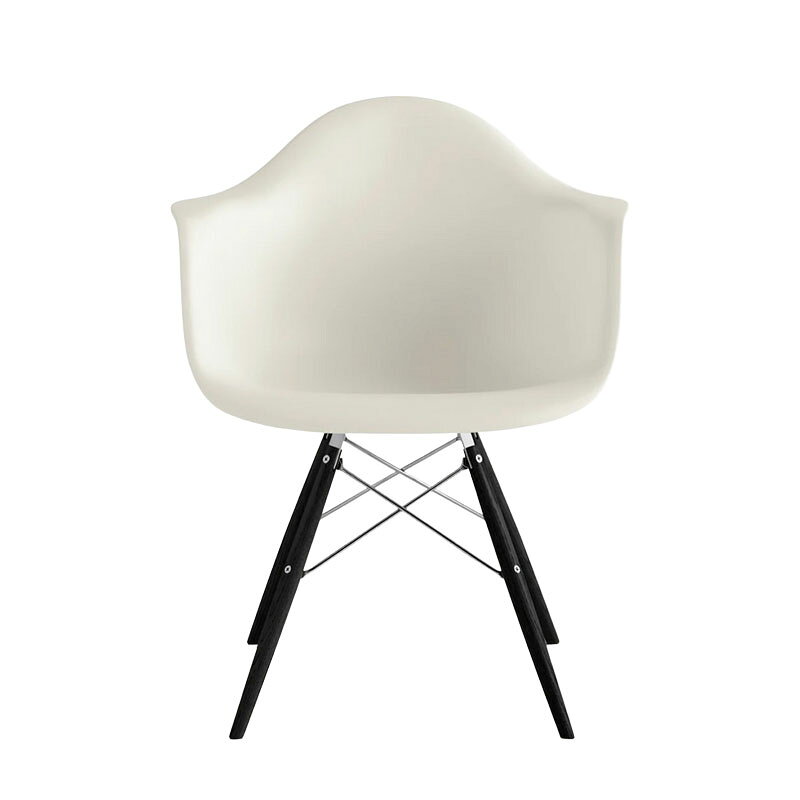 【正規品】 ハーマンミラー イームズ シェルアームチェア DAW ホワイト クローム×エボニー ダヴェルベース 47ENZFE8 Herman Miller Eames Plastic Shell Arm Chairs イームズチェア プラスチックチェア おしゃれ 人気 [2]