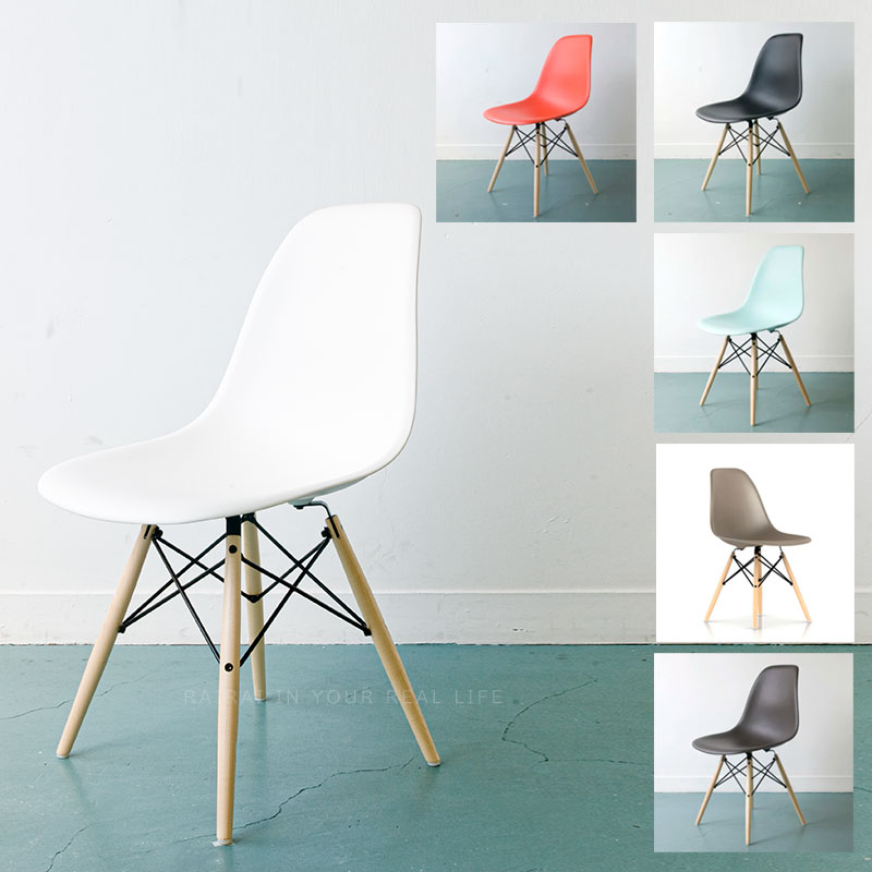 シェルサイドチェア ハーマンミラー イームズ 正規品 Herman Miller Eames Shell Chairs サイドチェア イームズチェア プラスチックチェア ウッドベース ブラック ホワイト レッド アクアスカイ ジャバ スパローのサムネイル