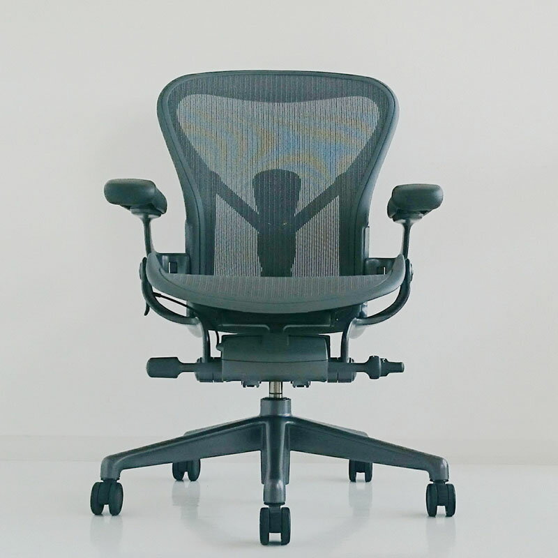 AER-02 Herman Miller ハーマンミラーアーロンチェア リマスタード　Aeron Chairs Remastered カーボンフレーム サテンカーボンベース DC1キャスター（Bサイズ）（AER1B23DWALPCRBSNCSNCDC1DCR23102） 【送料無料】_dp05