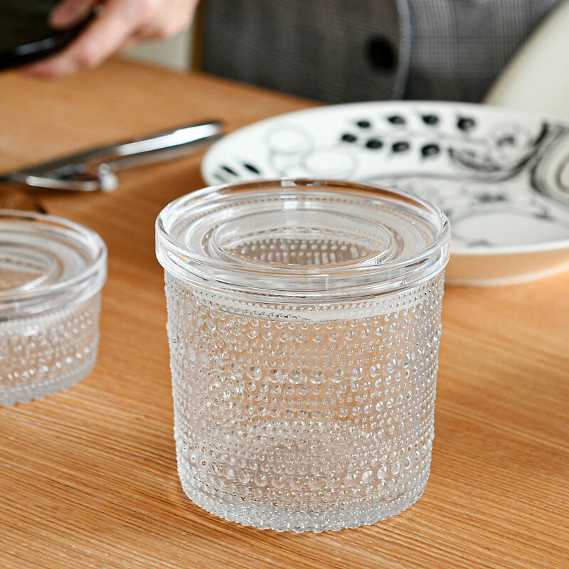 イッタラ ジャー 116×114mm カステヘルミ iittala Kastehelmi ガラス クリア 蓋付き おしゃれ かわいい 大人気 送料無料