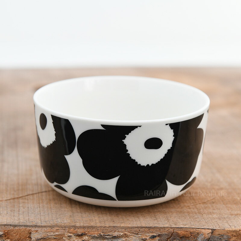 マリメッコ ボウル 500ml ウニッコ ブラック×ホワイト (99-190) marimekko UNIKKOのサムネイル