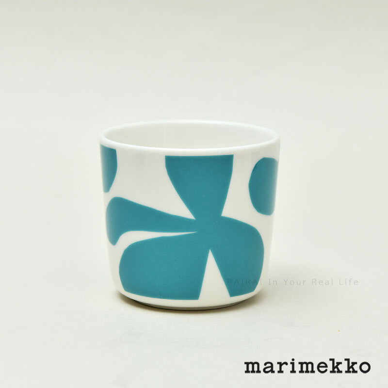 マリメッコ ラテマグ 1個 【単品】 レイコ ホワイト×ティール marimekko Leikko おしゃれのサムネイル