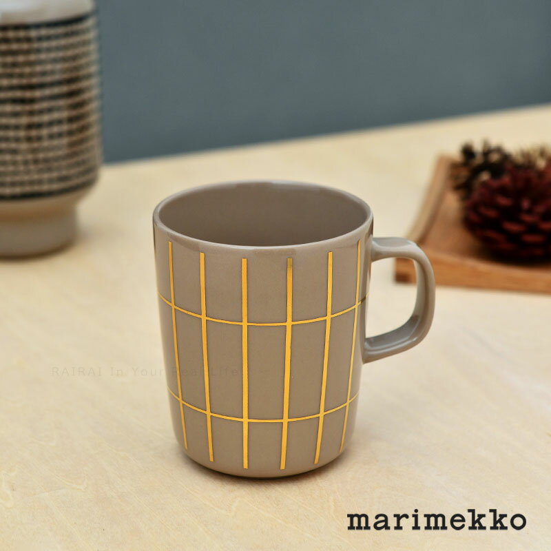 【セール40%OFF】 マリメッコ マグカップ 250ml ティイリスキヴィ テラ×ゴールド marimekko TIILISKIVI ハンドルあり おしゃれ ギフト プレゼント _ss06evのサムネイル