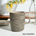 マリメッコ マグカップ 250ml シルトラ プータルハ ラシィマット ブラック×テラ ドット柄 marimekko Siirtolapuutarha Rasymatto シイルトラプータルハ おしゃれ 人気 _msp20