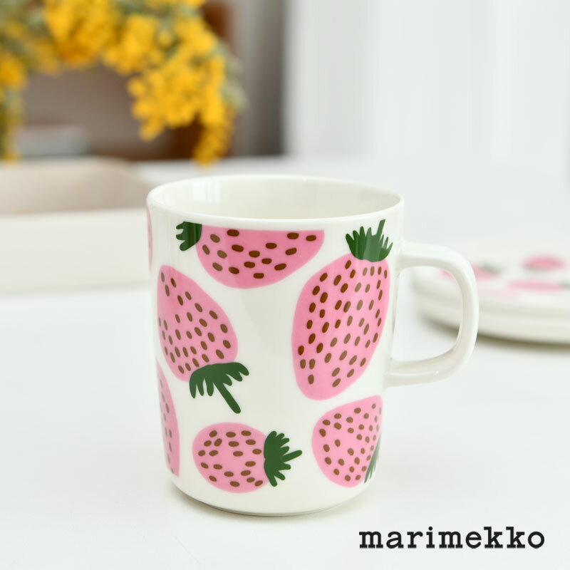 マリメッコ マグカップ 250ml マンシッカ ピンク アジア限定 marimekko Mansikka おしゃれ 大人気のサムネイル