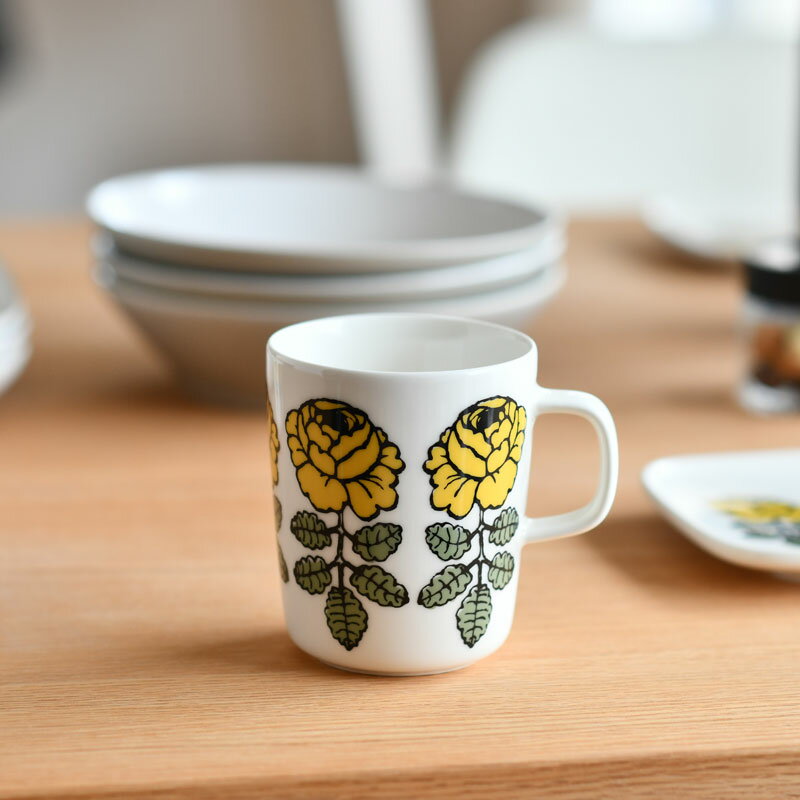 マリメッコ マグカップ 250ml ヴィヒキルース 1個 ブルー グリーン アジア限定 marimekko Vihkiruusu おしゃれ 大人気のサムネイル